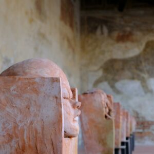 Abstract Terracotta Human Form Sculpture